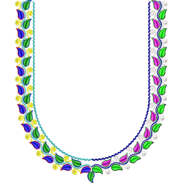 Blouse Design No :MSM - 436 - Simple Border, U Shape