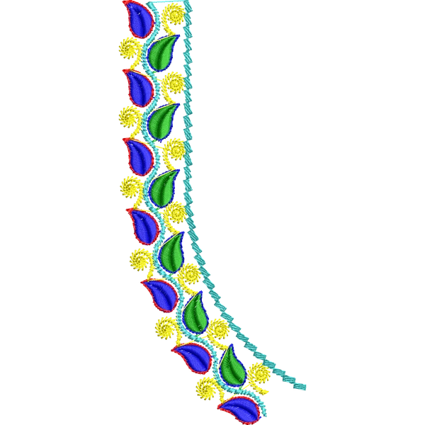 Blouse Design No :MSM - 436 - Simple Border, U Shape