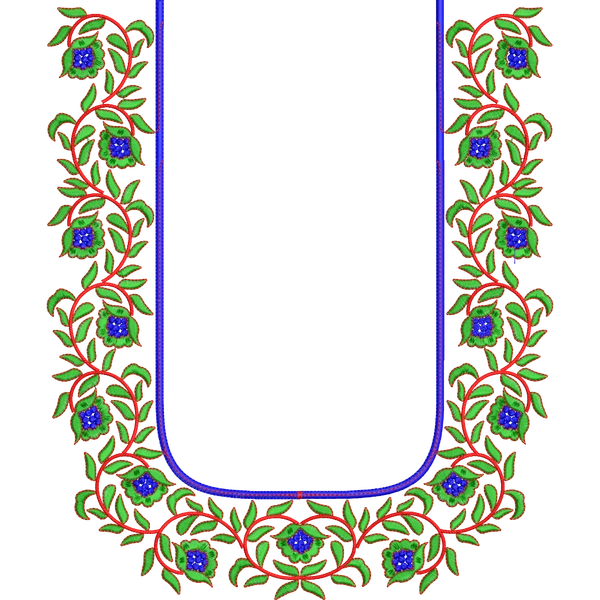 Blouse Design No :MSM - 440 - Simple Border, U Shape