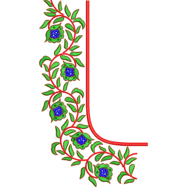 Blouse Design No :MSM - 440 - Simple Border, U Shape