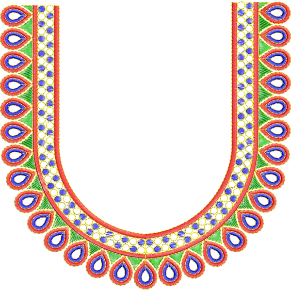 Blouse Design No :MSM - 443 - Simple Border, U Shape