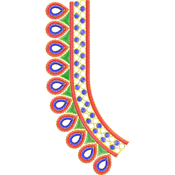 Blouse Design No :MSM - 443 - Simple Border, U Shape