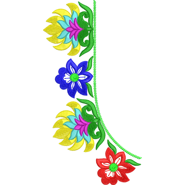 Blouse Design No :MSM - 445 - Simple Border, U Shape