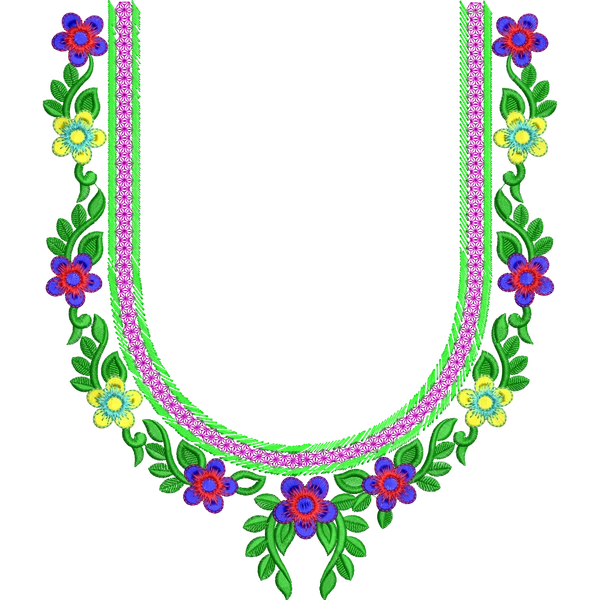 Blouse Design No :MSM - 446 - Simple Border, U Shape