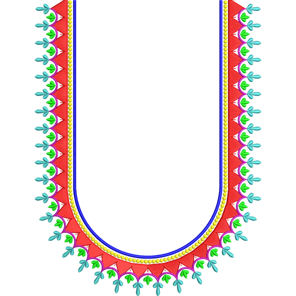 Blouse Design No :MSM - 455 - Simple Border, U Shape