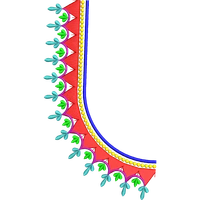 Blouse Design No :MSM - 455 - Simple Border, U Shape