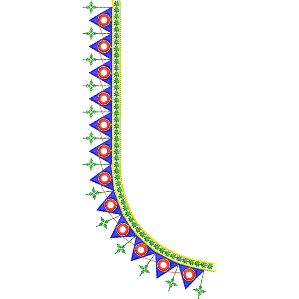 Blouse Design No :MSM - 464 - U Shape, Mirror Work, Simple Border