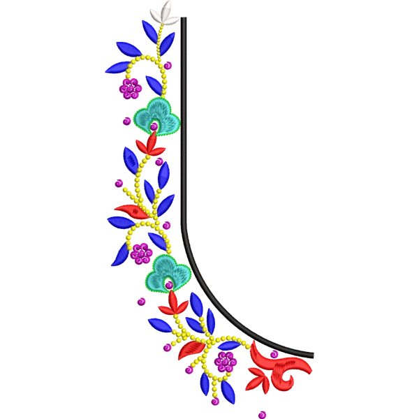 Blouse Design No :MSM - 473 - U Shape, Simple Border