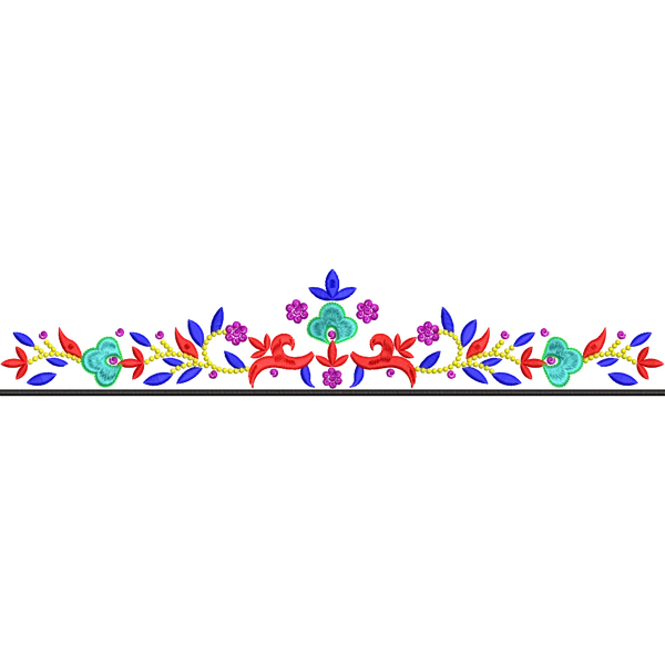 Blouse Design No :MSM - 473 - U Shape, Simple Border