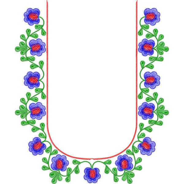 Blouse Design No :MSM - 477 - Simple Border, U Shape