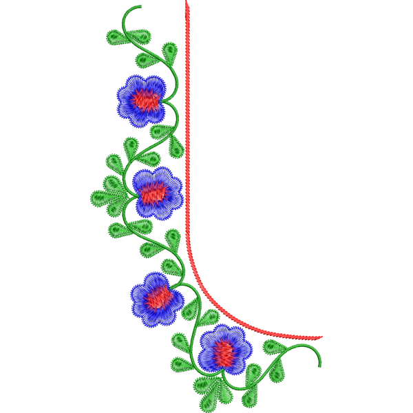 Blouse Design No :MSM - 477 - Simple Border, U Shape