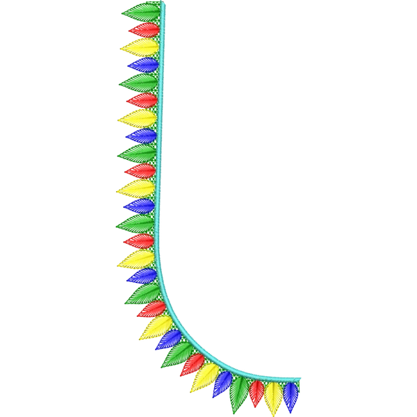 Blouse Design No :MSM - 484 - Simple Border, U Shape