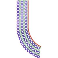 Blouse Design No :MSM - 492 - Mirror Work, Simple Border, U Shape