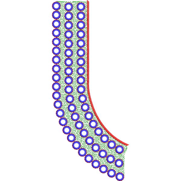 Blouse Design No :MSM - 492 - Mirror Work, Simple Border, U Shape