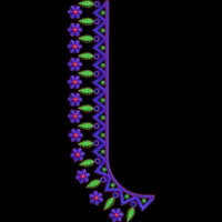 Blouse Design No MSM-052 - Simple Border, U Shape