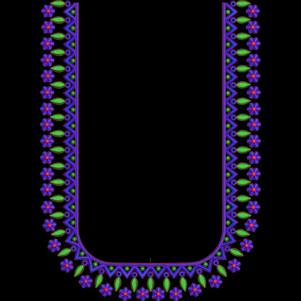 Blouse Design No MSM-052 - Simple Border, U Shape