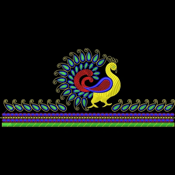 Blouse Design No MSM-058 - Simple Border, U Shape