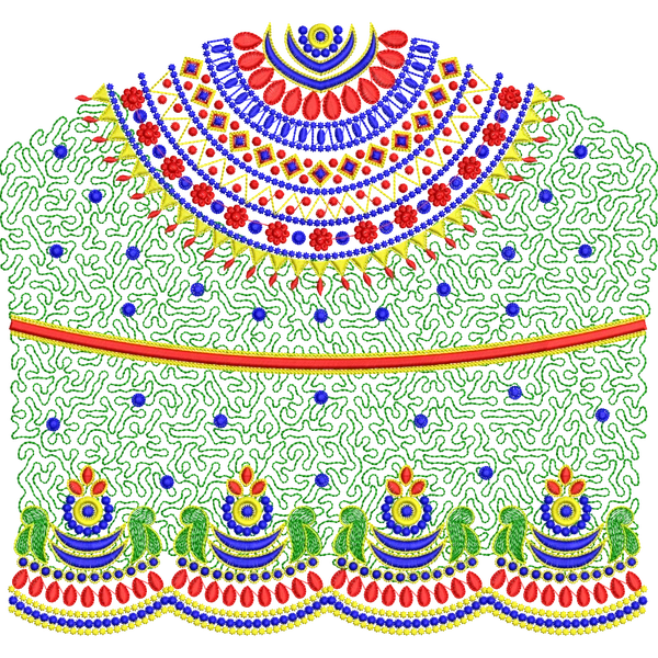 Blouse Design No MSM-048/2 - Full Sleeve, U Shape