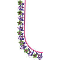 Blouse Design No :HB1775 - Simple Border, U Shape