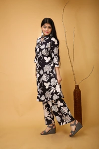 Arihant Creations Poly Rayon Printed Co-ord Set for Women – Comfortable and Stylish - L