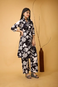 Arihant Creations Poly Rayon Printed Co-ord Set for Women – Comfortable and Stylish - L