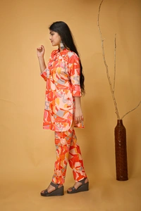 Arihant Creations Poly Rayon Printed Co-ord Set for Women – Comfortable and Stylish - XL