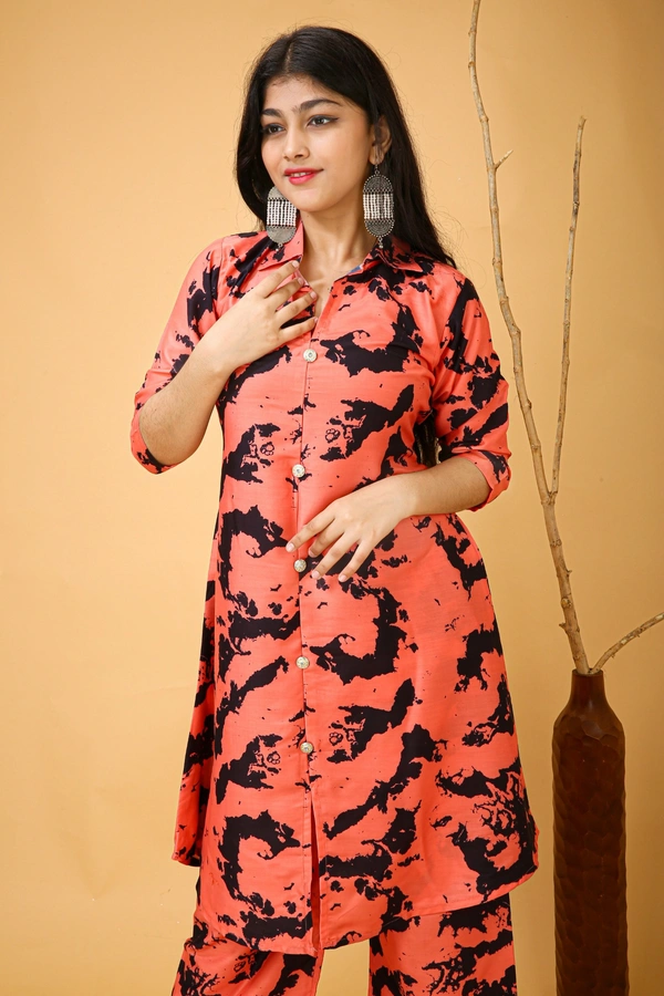 Arihant Creations Poly Rayon Printed Co-ord Set for Women – Comfortable and Stylish - L