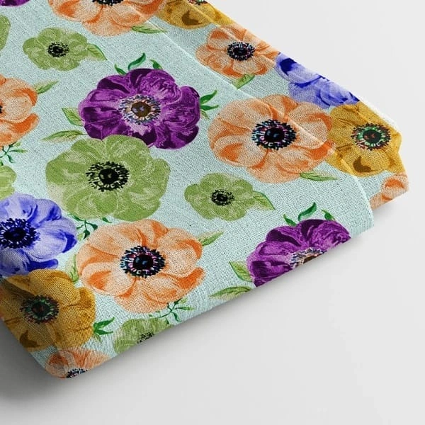 Arihant Creations Georgette Digital Print Fabric  | 58 Width, Unstitched - Georgette