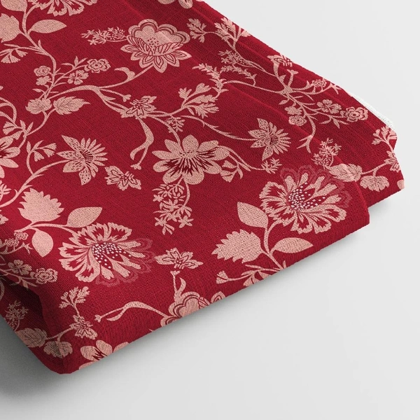 Arihant Creations Muslin Digital Printed Fabric  | Poly Blend, 44 Width, Unstitched, Soft, Lightweight - Muslin