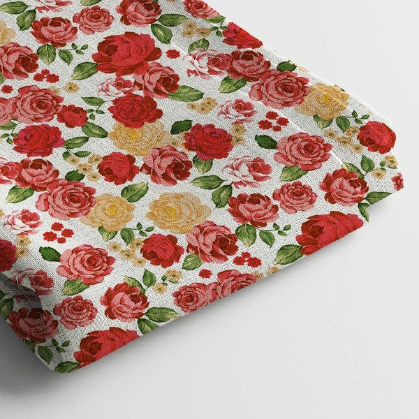 Arihant Creations Linen Cotton Digital Print Fabric  | 44 Width, Unstitched, Poly Blend - Linen