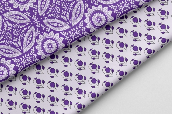 Arihant Creations Poly Cotton Top Bottom Digital Printed Set, 2.5 Mtr Top With 2.5 Mtr Bottom, Cotton Fabric - Cotton