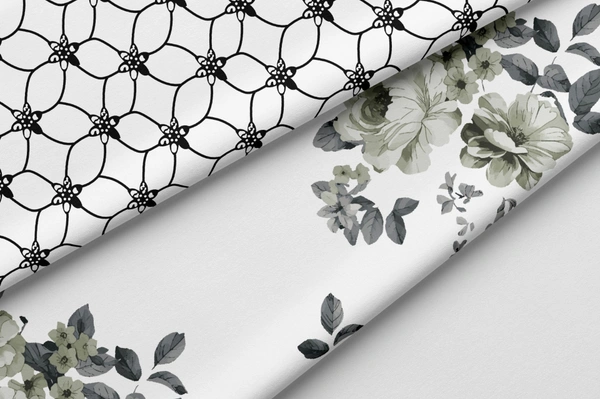 Arihant Creations Poly Cotton Top Bottom Digital Printed Set, 2.5 Mtr Top With 2.5 Mtr Bottom, Cotton Fabric - Cotton