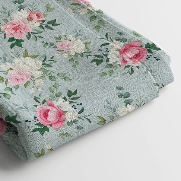 Arihant Creations Georgette Digital Print Fabric  | 44 Width, Unstitched - Georgette