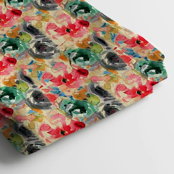 Arihant Creations Georgette Digital Print Fabric  | 44 Width, Unstitched - Georgette