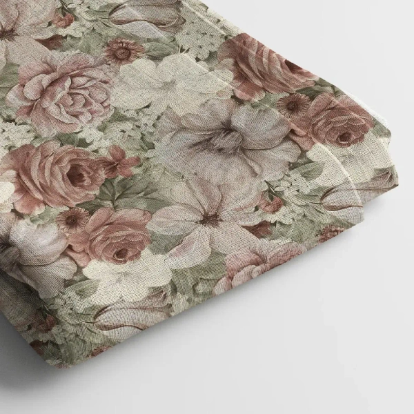 Poly Cotton Digital Printed Fabric, 44 Inches, Soft & Lightweight For Women Clothing