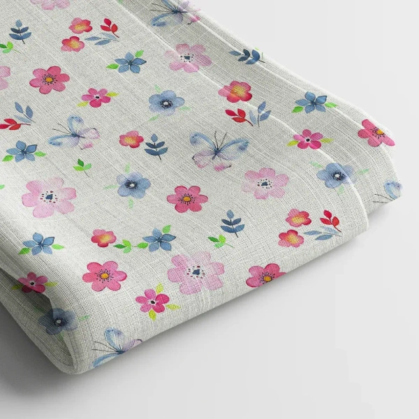 Arihant Creations Georgette Digital Print Fabric  | 58 Width, Unstitched - Georgette