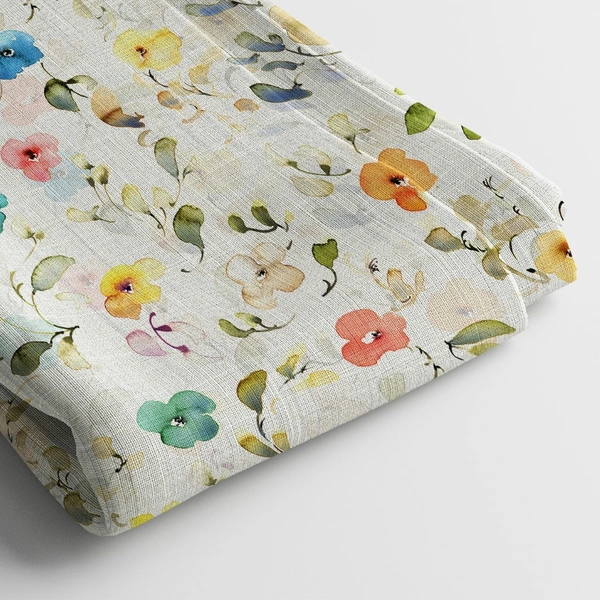 Arihant Creations Poly Cotton Digital Print Fabric 2.5 MTR | 44 Width, Unstitched - Poly Cotton 2.5 MTR