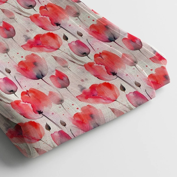 Arihant Creations Poly Cotton Digital Print Fabric | 44 Width, Unstitched - Poly Cotton