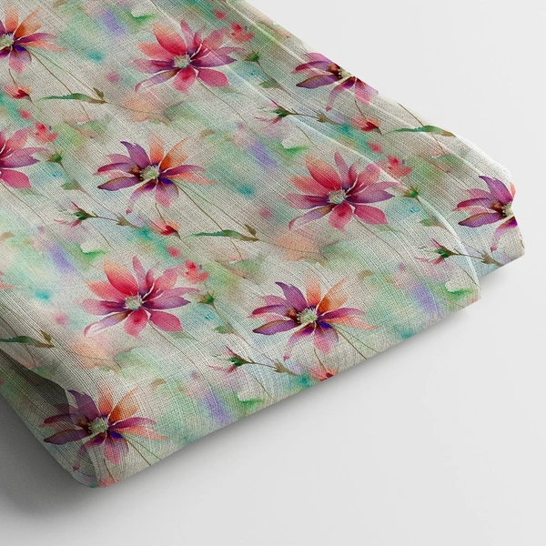 Arihant Creations Poly Cotton Digital Print Fabric | Unstitched, 44 Width - Poly Cotton