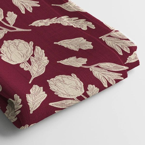 Poly Cotton Digital Printed Fabric, 44 Inches, Soft & Lightweight For Women Clothing