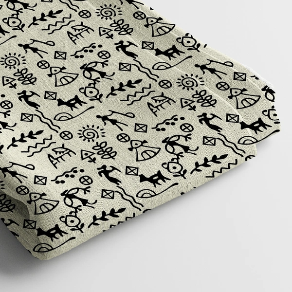 Arihant Creations Poly Cotton Digital Printed Fabric | 44 Width, Unstitched - Poly Cotton