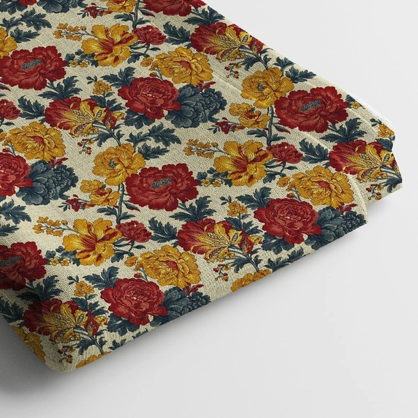 Arihant Creations Poly Cotton Digital Printed Fabric, 44 Inches, Soft & Lightweight - Poly Cotton