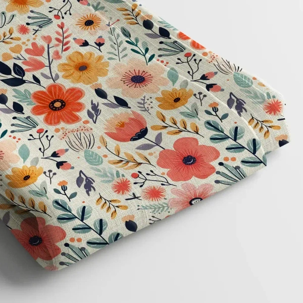 Arihant Creations Poly Cotton Digital Print Fabric 2.5 MTR | 44 Width, Unstitched - Poly Cotton 2.5 MTR
