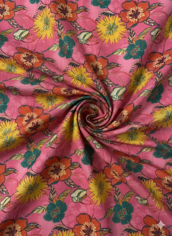 Arihant Creations Pure Viscose Rayon Digital Printed Fabric, 2.5 MTR CUT, Unstitched, Soft & Lightweight - Pure Viscose Rayon