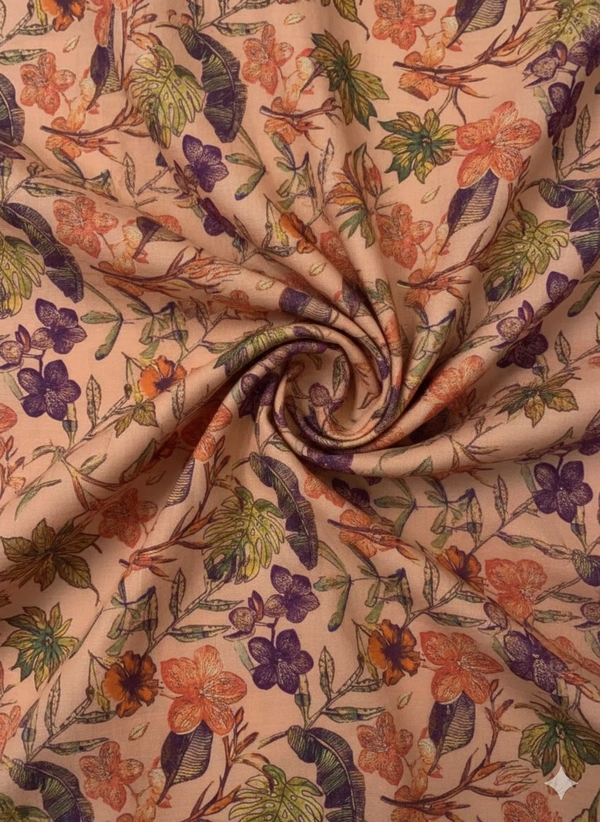 Arihant Creations Pure Viscose Rayon Digital Printed Fabric, 2.5 MTR CUT, Unstitched, Soft & Lightweight - Pure Viscose Rayon