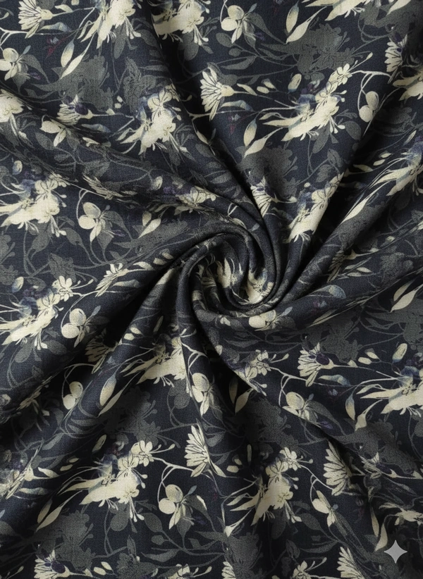 Arihant Creations Pure Viscose Rayon Digital Printed Fabric, 2.5 MTR CUT, Unstitched, Soft & Lightweight - Pure Viscose Rayon