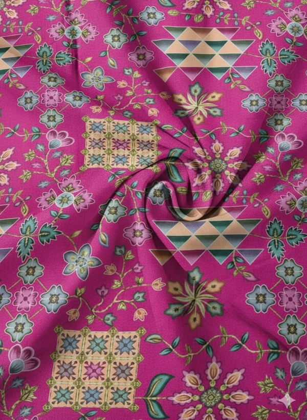 Arihant Creations Pure Viscose Rayon Digital Printed Fabric, 2.5 MTR CUT, Unstitched, Soft & Lightweight - Pure Viscose Rayon