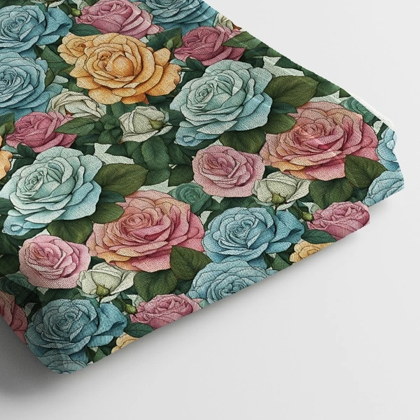 Arihant Creations Poly Cotton Digital Printed Fabric, 44 Inches, Soft & Lightweight - Poly Cotton