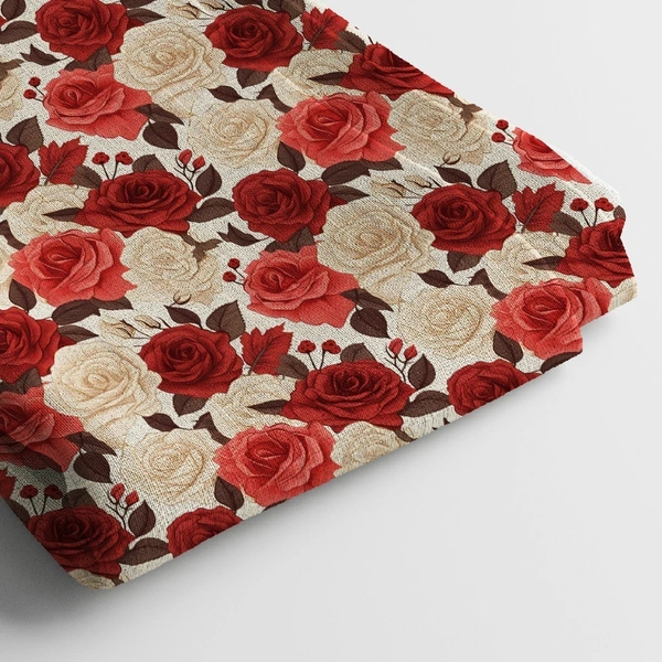 Arihant Creations Muslin Digital Printed Fabric  | Poly Blend, 44 Width, Unstitched, Soft, Lightweight - Muslin