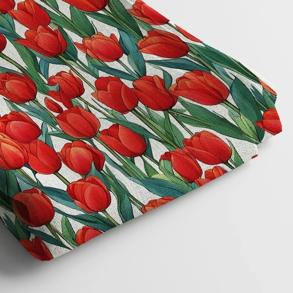 Arihant Creations Linen Cotton Digital Print Fabric  | 44 Width, Unstitched, Poly Blend - Linen